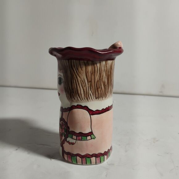 Vintage Bella Casa Marilyn Vase Susan Paley Ganz Ceramic Pink Heart - Picture 2 of 10